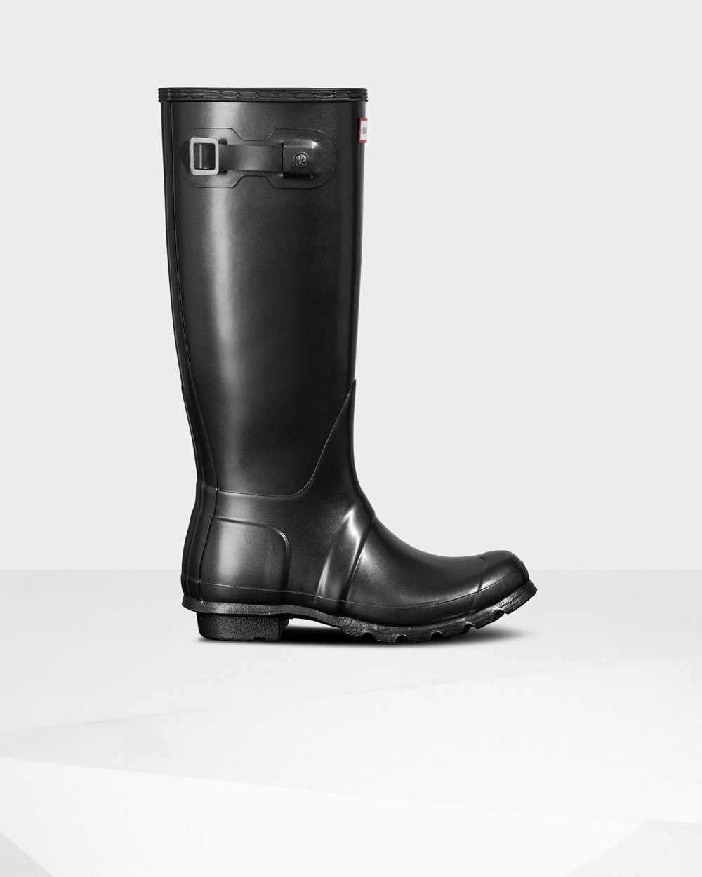 Botas de Lluvia Altas Hunter Mujer - Original Pearlized - Negros - XEJUSRB-02